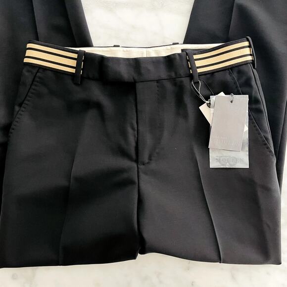 Alexander McQueen Dress Pant Cigarette Flat Front Trouser Wool Black 44 NEW $990 - Picture 6 of 13